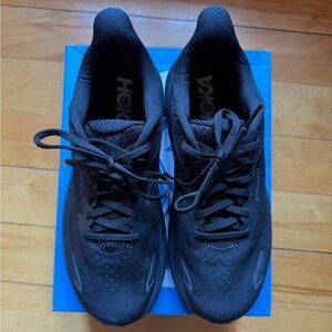 Hoka Women’s Clifton 10 Black Athletic Running Sneakers